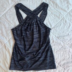 The Limited Blue and Silver Sleeveless Top